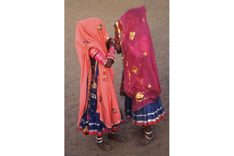 Veiled Rajasthani women